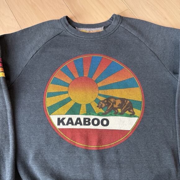 Aviator Nation Kaaboo Sweatshirt Small Gray Made in USA Pullover Glam California - Picture 3 of 9